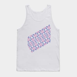 Triangle purple geometric pattern Tank Top